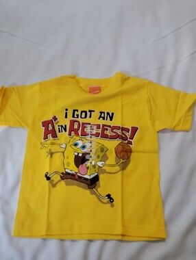 Nickelodeon Yellow SpongeBob 'I Got an A in Recess' Graphic Tee